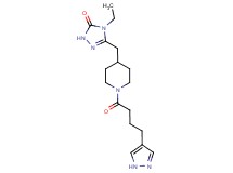 4-ethyl-5-({1-[4-(1H-pyrazol-4-yl)butanoyl]-4-piperidinyl}methyl)-2,4-dihydro-3H-1,2,4-triazol-3-one