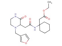 ethyl [1-({[1-(3-furylmethyl)-3-oxo-2-piperazinyl]acetyl}amino)cyclohexyl]acetate