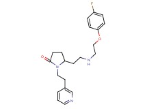 5-(2-{[2-(4-fluorophenoxy)ethyl]amino}ethyl)-1-[2-(3-pyridinyl)ethyl]-2-pyrrolidinone