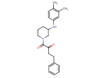 1-{3-[(3,4-dimethylphenyl)amino]-1-piperidinyl}-1-oxo-4-phenyl-2-butanone