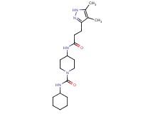 N-cyclohexyl-4-{[3-(4,5-dimethyl-1H-pyrazol-3-yl)propanoyl]amino}piperidine-1-carboxamide