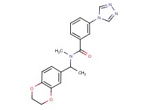 N-[1-(2,3-dihydro-1,4-benzodioxin-6-yl)ethyl]-N-methyl-3-(4H-1,2,4-triazol-4-yl)benzamide