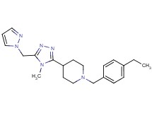 1-(4-ethylbenzyl)-4-[4-methyl-5-(1H-pyrazol-1-ylmethyl)-4H-1,2,4-triazol-3-yl]piperidine