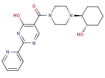 5-({4-[(1S*,2S*)-2-hydroxycyclohexyl]piperazin-1-yl}carbonyl)-2-pyridin-2-ylpyrimidin-4-ol