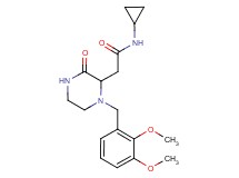 N-cyclopropyl-2-[1-(2,3-dimethoxybenzyl)-3-oxo-2-piperazinyl]acetamide