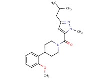 1-[(3-isobutyl-1-methyl-1H-pyrazol-5-yl)carbonyl]-4-(2-methoxyphenyl)piperidine