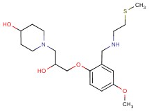 1-{2-hydroxy-3-[4-methoxy-2-({[2-(methylthio)ethyl]amino}methyl)phenoxy]propyl}-4-piperidinol
