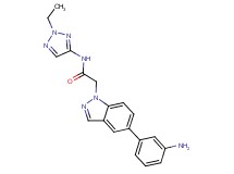 2-[5-(3-aminophenyl)-1H-indazol-1-yl]-N-(2-ethyl-2H-1,2,3-triazol-4-yl)acetamide