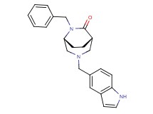 (1S*,5R*)-6-benzyl-3-(1H-indol-5-ylmethyl)-3,6-diazabicyclo[3.2.2]nonan-7-one