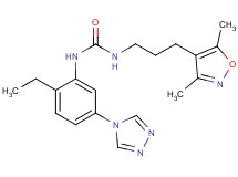N-[3-(3,5-dimethylisoxazol-4-yl)propyl]-N'-[2-ethyl-5-(4H-1,2,4-triazol-4-yl)phenyl]urea