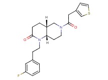 (4aR*,8aS*)-1-[2-(3-fluorophenyl)ethyl]-6-(3-thienylacetyl)octahydro-1,6-naphthyridin-2(1H)-one