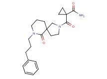 1-{[6-oxo-7-(3-phenylpropyl)-2,7-diazaspiro[4.5]dec-2-yl]carbonyl}cyclopropanecarboxamide
