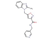 5-[(2-methyl-1H-benzimidazol-1-yl)methyl]-N-(3-pyridinylmethyl)-3-isoxazolecarboxamide