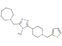 1-({4-methyl-5-[1-(2-thienylmethyl)piperidin-4-yl]-4H-1,2,4-triazol-3-yl}methyl)azepane