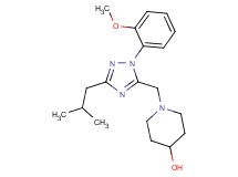 1-{[3-isobutyl-1-(2-methoxyphenyl)-1H-1,2,4-triazol-5-yl]methyl}piperidin-4-ol