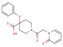 1-[(2-oxopyridin-1(2H)-yl)acetyl]-4-phenoxypiperidine-4-carboxylic acid