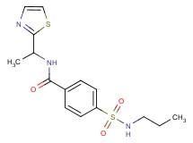 4-[(propylamino)sulfonyl]-N-[1-(1,3-thiazol-2-yl)ethyl]benzamide