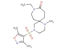 4-[(3,5-dimethylisoxazol-4-yl)sulfonyl]-9-ethyl-1-methyl-1,4,9-triazaspiro[5.6]dodecan-10-one
