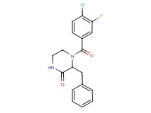 3-benzyl-4-(4-chloro-3-fluorobenzoyl)-2-piperazinone