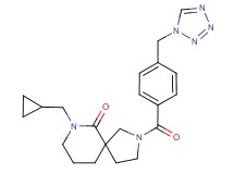 7-(cyclopropylmethyl)-2-[4-(1H-tetrazol-1-ylmethyl)benzoyl]-2,7-diazaspiro[4.5]decan-6-one