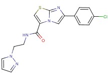 6-(4-chlorophenyl)-N-[2-(1H-pyrazol-1-yl)ethyl]imidazo[2,1-b][1,3]thiazole-3-carboxamide