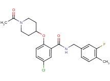 2-[(1-acetyl-4-piperidinyl)oxy]-5-chloro-N-(3-fluoro-4-methylbenzyl)benzamide