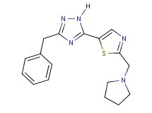 3-benzyl-5-[2-(pyrrolidin-1-ylmethyl)-1,3-thiazol-5-yl]-1H-1,2,4-triazole