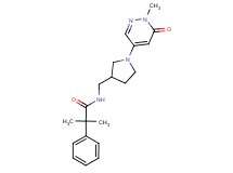 2-methyl-N-{[1-(1-methyl-6-oxo-1,6-dihydro-4-pyridazinyl)-3-pyrrolidinyl]methyl}-2-phenylpropanamide
