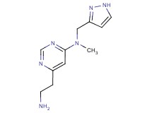6-(2-aminoethyl)-N-methyl-N-(1H-pyrazol-3-ylmethyl)pyrimidin-4-amine