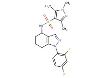 N-[1-(2,4-difluorophenyl)-4,5,6,7-tetrahydro-1H-indazol-4-yl]-1,3,5-trimethyl-1H-pyrazole-4-sulfonamide