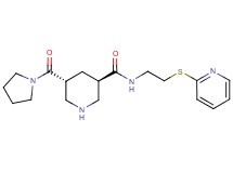 (3R*,5R*)-N-[2-(pyridin-2-ylthio)ethyl]-5-(pyrrolidin-1-ylcarbonyl)piperidine-3-carboxamide