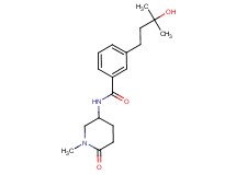 3-(3-hydroxy-3-methylbutyl)-N-(1-methyl-6-oxo-3-piperidinyl)benzamide