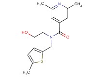 N-(2-hydroxyethyl)-2,6-dimethyl-N-[(5-methyl-2-thienyl)methyl]isonicotinamide