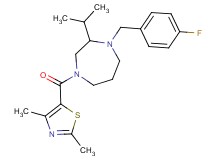4-[(2,4-dimethyl-1,3-thiazol-5-yl)carbonyl]-1-(4-fluorobenzyl)-2-isopropyl-1,4-diazepane
