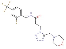 N-[2-fluoro-4-(trifluoromethyl)benzyl]-3-[5-(4-morpholinylmethyl)-1H-tetrazol-1-yl]propanamide