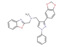 1-[3-(1,3-benzodioxol-5-yl)-1-phenyl-1H-pyrazol-4-yl]-N-(1,3-benzoxazol-2-ylmethyl)-N-methylmethanamine