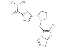 N,N-dimethyl-5-{1-[(6-methylimidazo[2,1-b][1,3]thiazol-5-yl)methyl]-2-pyrrolidinyl}-2-thiophenecarboxamide