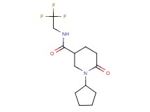 1-cyclopentyl-6-oxo-N-(2,2,2-trifluoroethyl)-3-piperidinecarboxamide