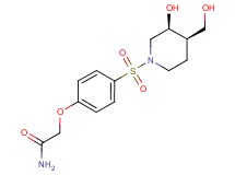 2-(4-{[(3S*,4R*)-3-hydroxy-4-(hydroxymethyl)-1-piperidinyl]sulfonyl}phenoxy)acetamide