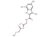 N-{[3-(methoxymethyl)-1,2,4-oxadiazol-5-yl]methyl}-3,5,7-trimethyl-1H-indole-2-carboxamide