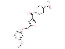 1-({2-[(3-methoxyphenoxy)methyl]-1,3-oxazol-4-yl}carbonyl)piperidine-4-carboxamide