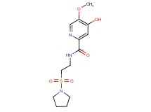 4-hydroxy-5-methoxy-N-[2-(1-pyrrolidinylsulfonyl)ethyl]-2-pyridinecarboxamide