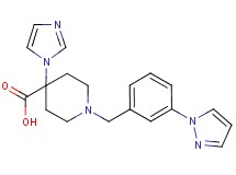 4-(1H-imidazol-1-yl)-1-[3-(1H-pyrazol-1-yl)benzyl]piperidine-4-carboxylic acid