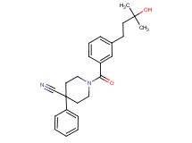 1-[3-(3-hydroxy-3-methylbutyl)benzoyl]-4-phenyl-4-piperidinecarbonitrile