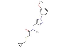 2-[(cyclopropylmethyl)thio]-N-{[1-(3-methoxyphenyl)-1H-pyrazol-4-yl]methyl}-N-methylacetamide