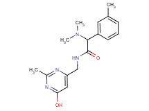 2-(dimethylamino)-N-[(6-hydroxy-2-methyl-4-pyrimidinyl)methyl]-2-(3-methylphenyl)acetamide