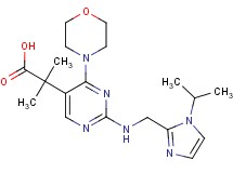 2-(2-{[(1-isopropyl-1H-imidazol-2-yl)methyl]amino}-4-morpholin-4-ylpyrimidin-5-yl)-2-methylpropanoic acid