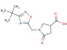 1-[(3-tert-butyl-1,2,4-oxadiazol-5-yl)methyl]-5-oxopyrrolidine-3-carboxylic acid