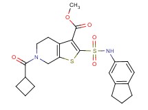 methyl 6-(cyclobutylcarbonyl)-2-[(2,3-dihydro-1H-inden-5-ylamino)sulfonyl]-4,5,6,7-tetrahydrothieno[2,3-c]pyridine-3-carboxylate