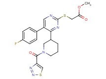 methyl ({5-(4-fluorophenyl)-4-[1-(1,2,3-thiadiazol-4-ylcarbonyl)-3-piperidinyl]-2-pyrimidinyl}thio)acetate